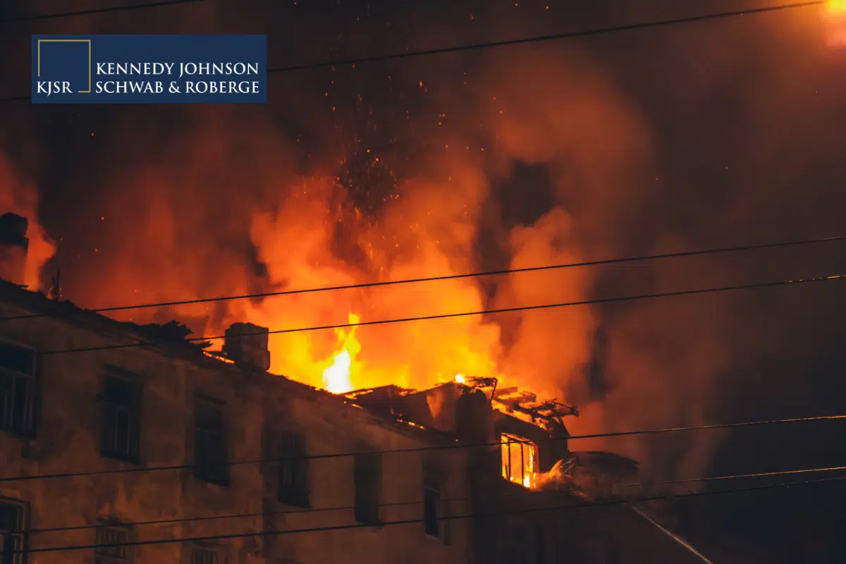 building on fire