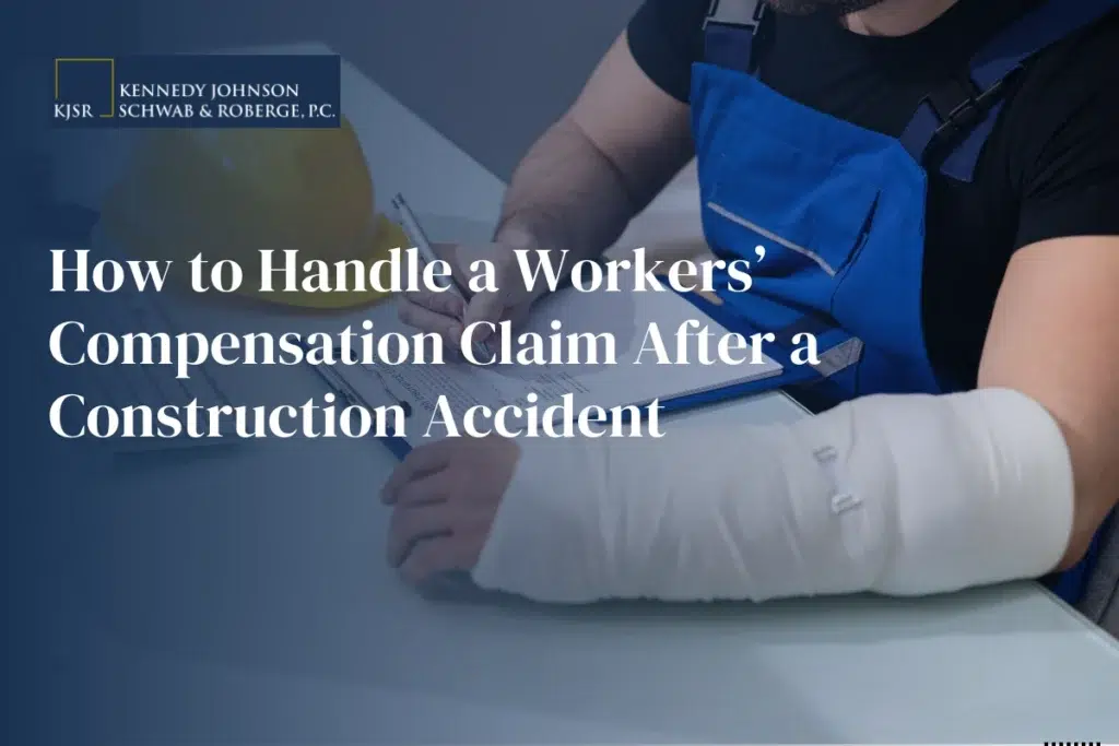 A man filling out a work injury claim form. How to Handle a Workers Compensation Claim After a Construction Accident