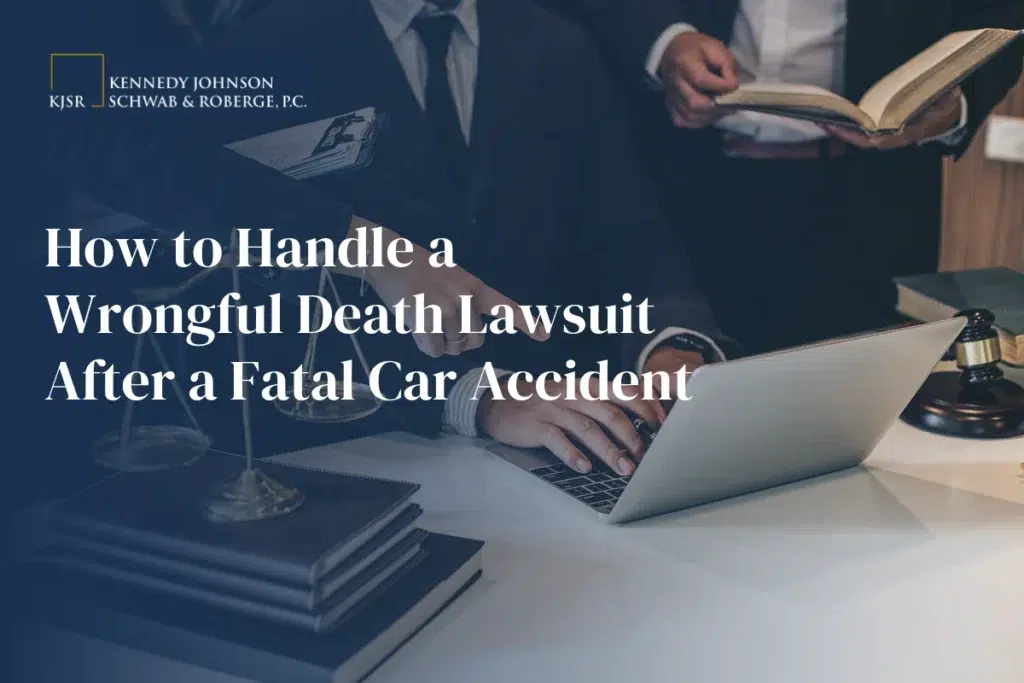 A Wrongful Death lawyer typing on his computer. Wrongful Death Lawsuit After a Fatal Car Accident